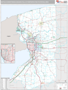 Buffalo-Cheektowaga-Niagara Falls Metro Area Digital Map Premium Style